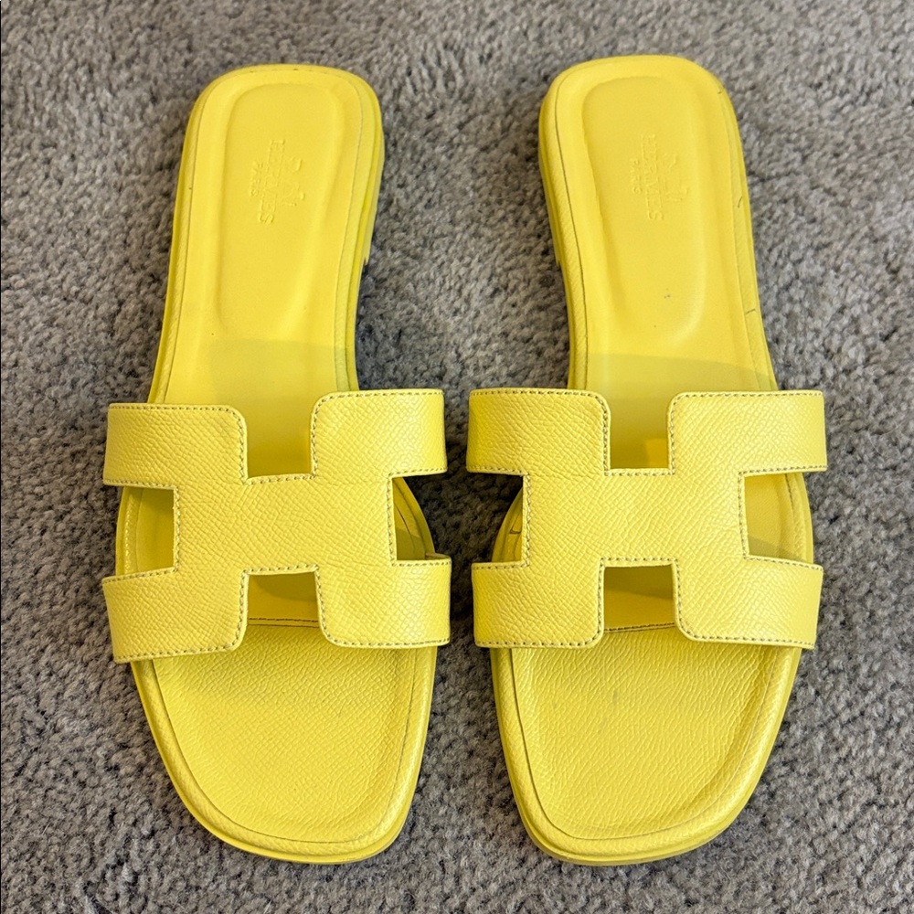 Yellow Slide Sandals (Hermes Inspired)